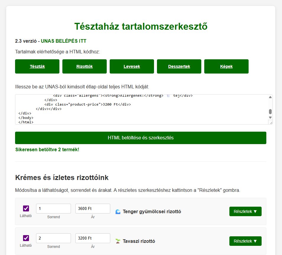 Szerkesztő alap oldala